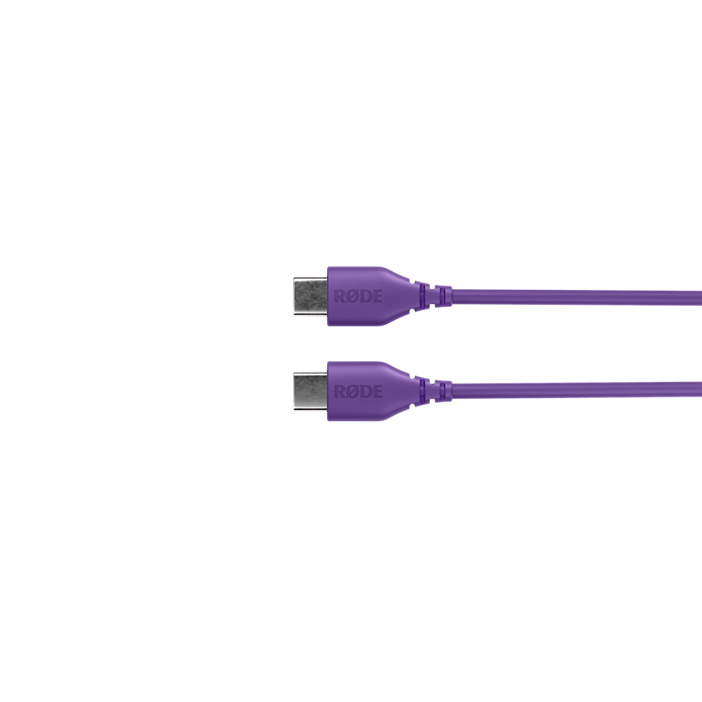 A large main feature product image of Rode USB-C to USB-C Cable 30cm - Purple