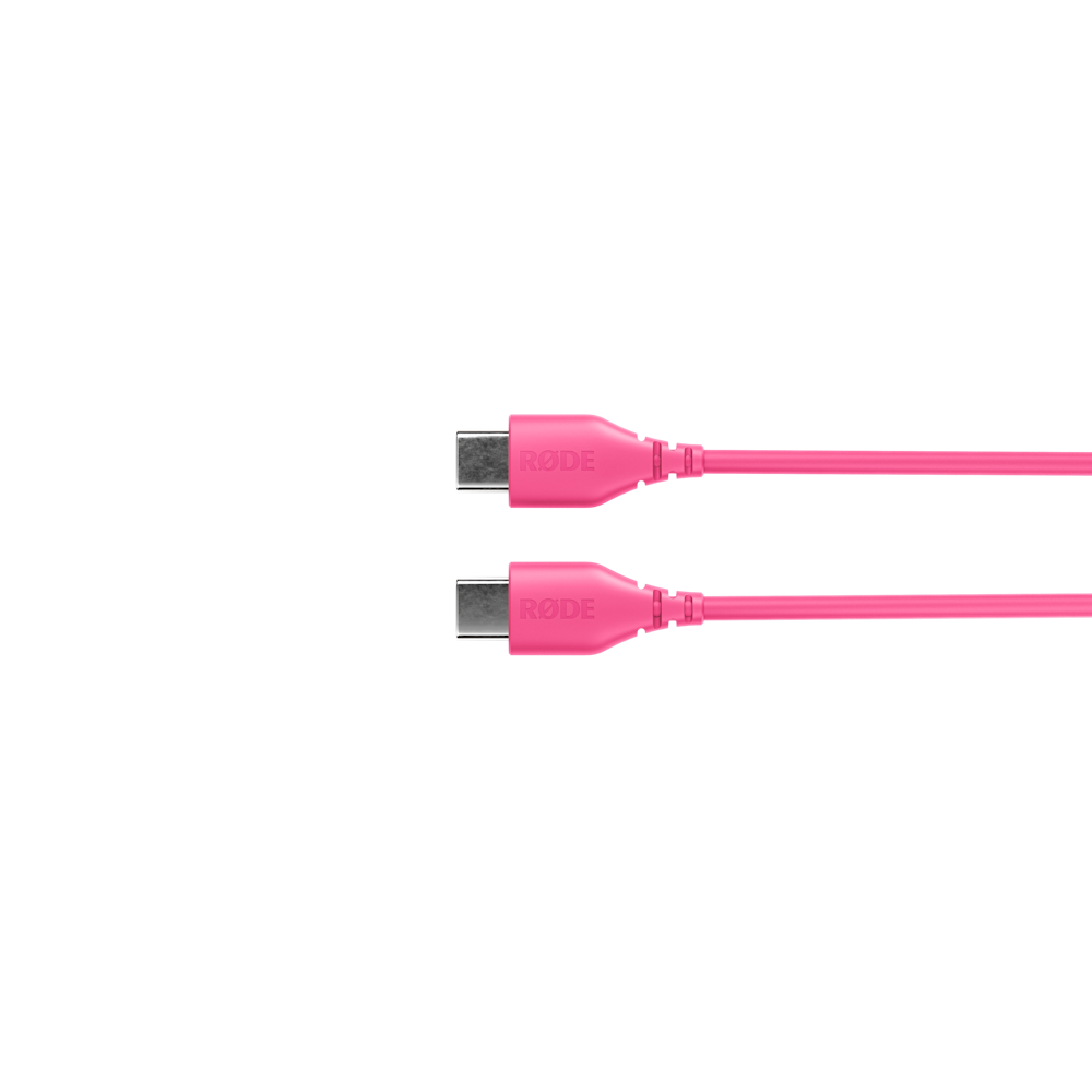 A large main feature product image of Rode USB-C to USB-C Cable 30cm - Pink