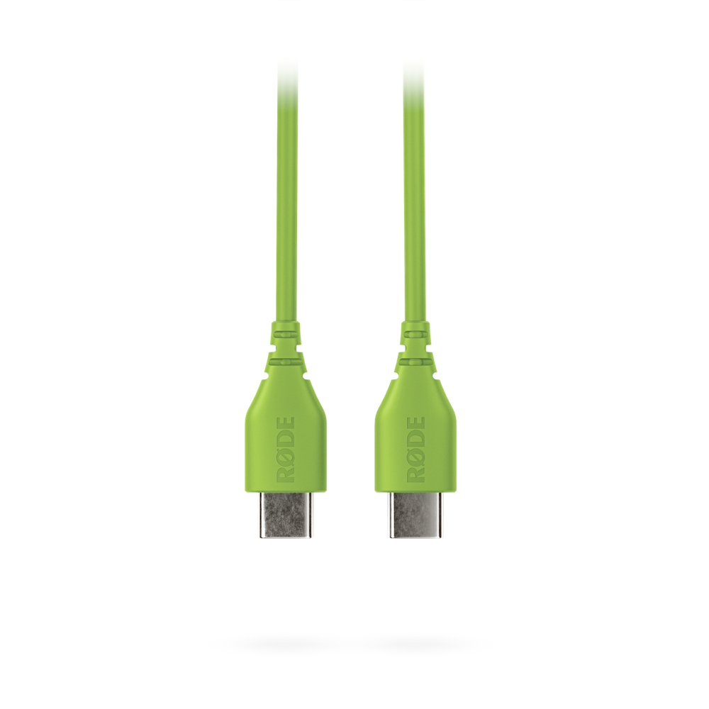A large main feature product image of Rode USB-C to USB-C Cable 30cm - Green
