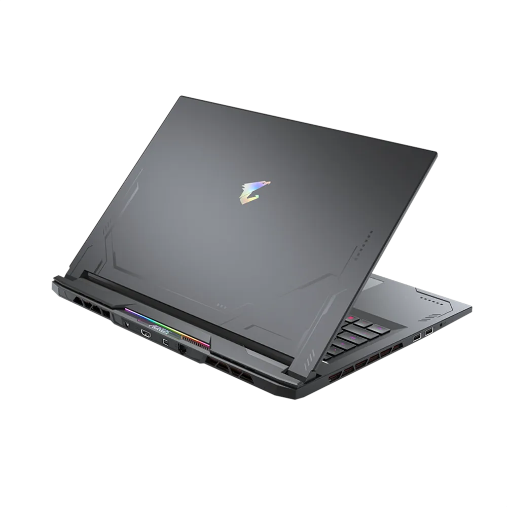 A large main feature product image of Gigabyte AOURUS 17X AZG-65AU665SH 17.3" 240Hz 14th Gen i9 14900HX RTX 4090 Win 11 Gaming Notebook