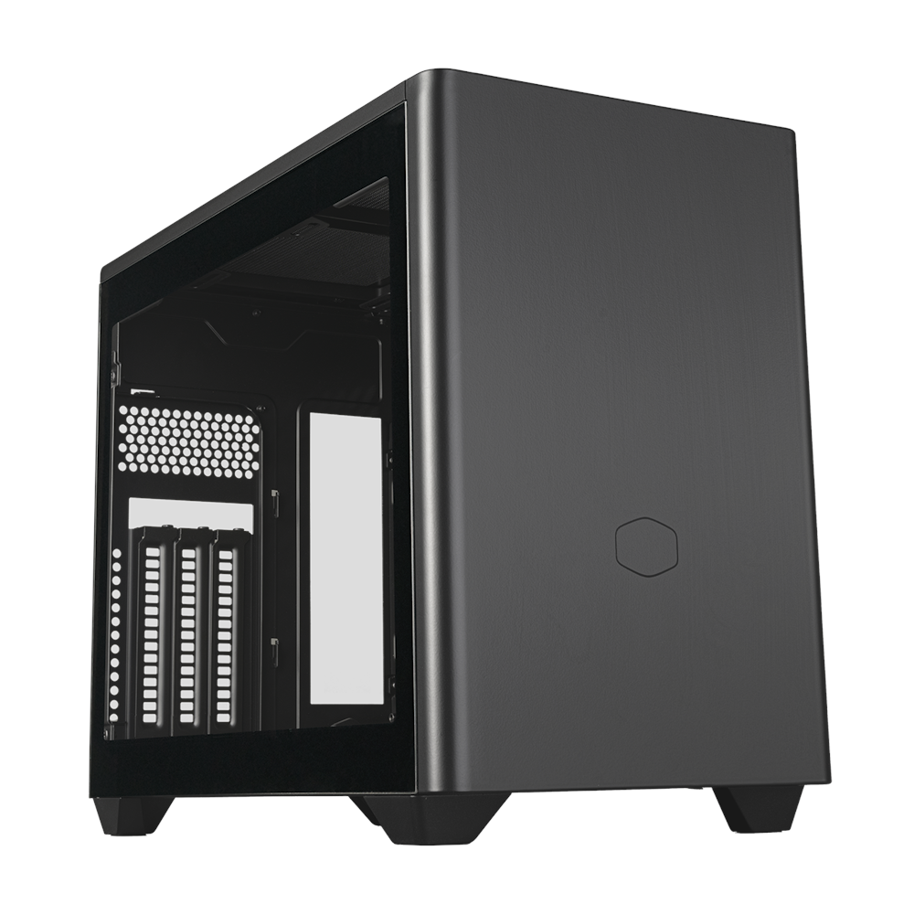 A large main feature product image of Cooler Master MasterBox NR200P V2 mITX Case - Black