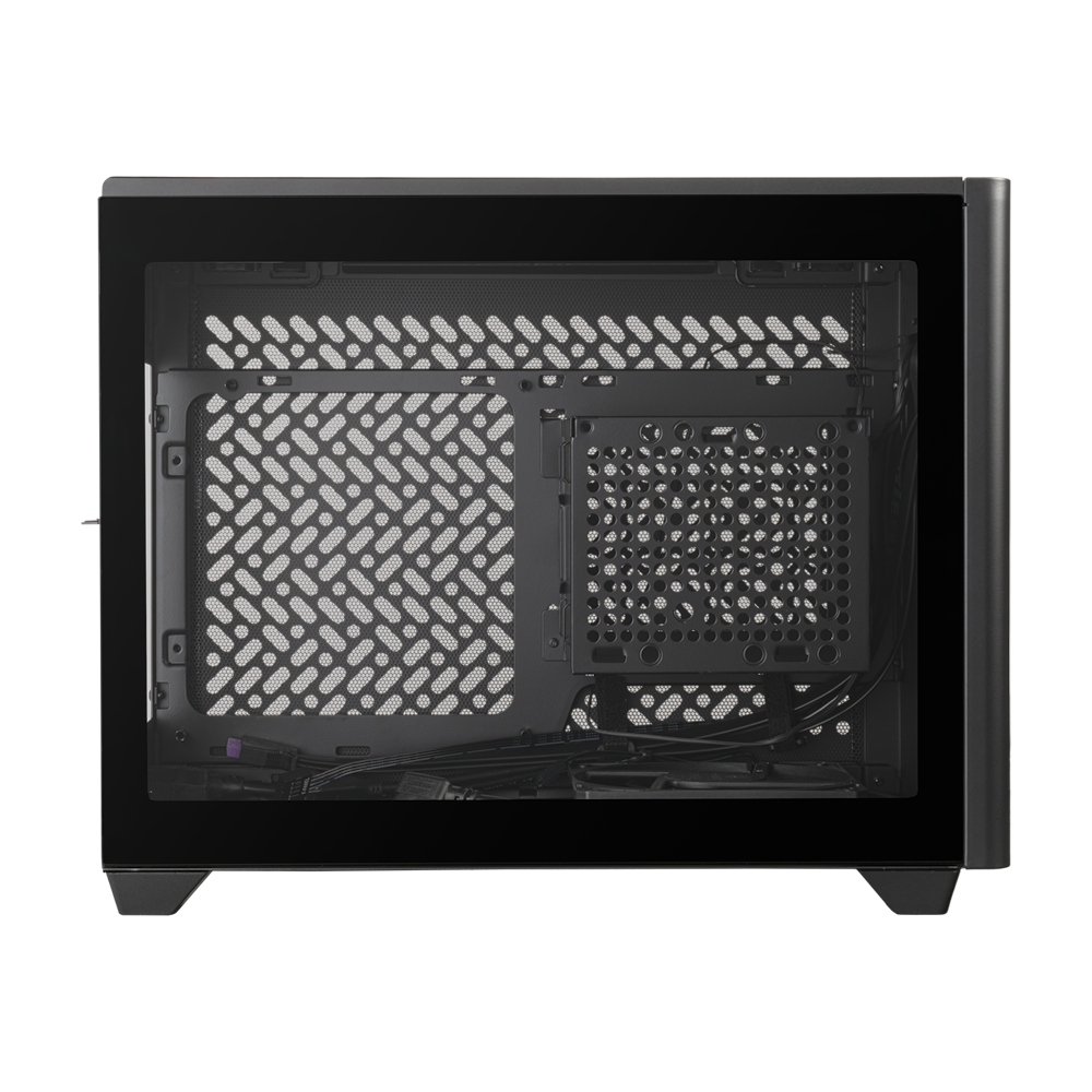 A large main feature product image of Cooler Master MasterBox NR200P V2 mITX Case - Black