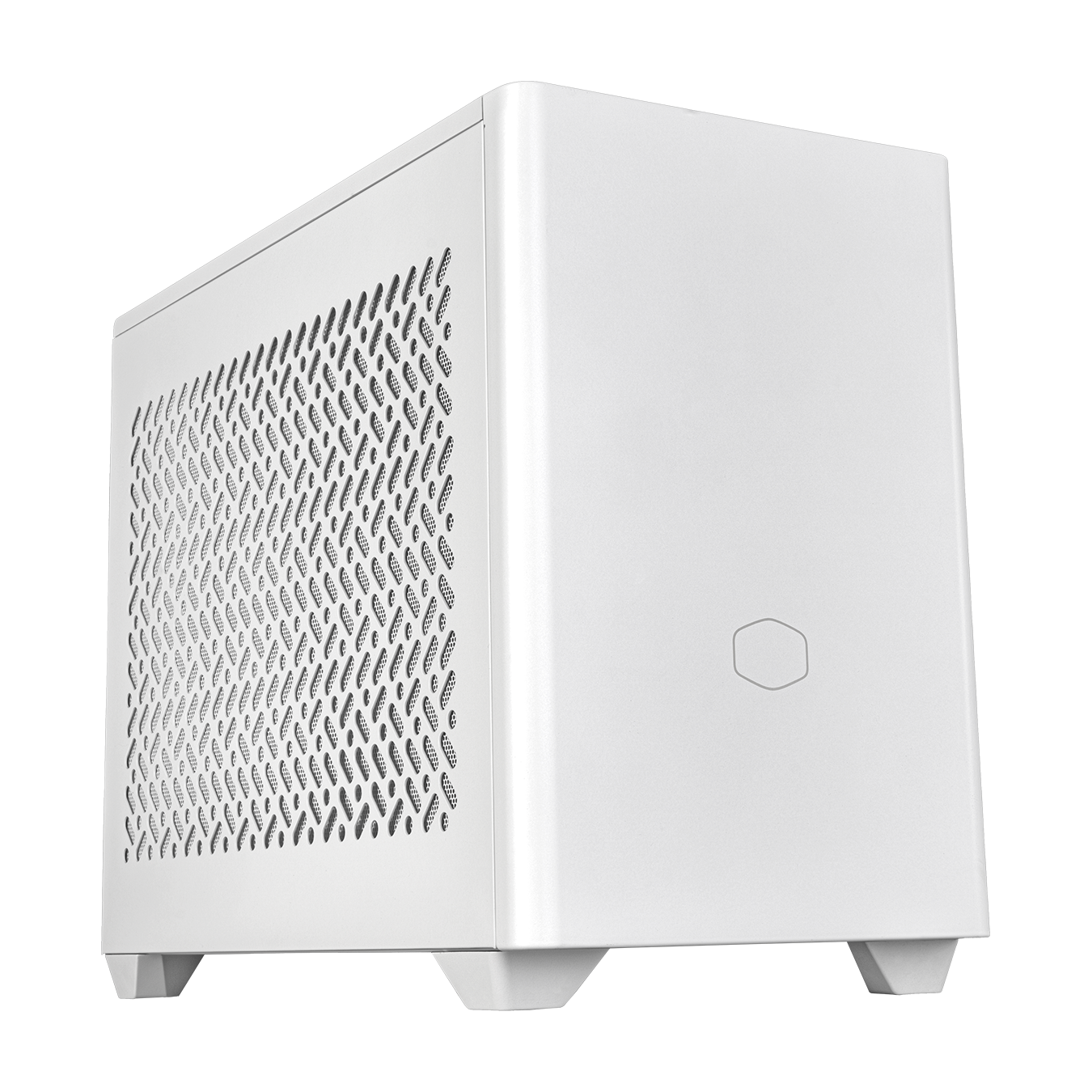 A large main feature product image of Cooler Master NR200P V2 SFF 18.2L Mini-ITX Case (White)