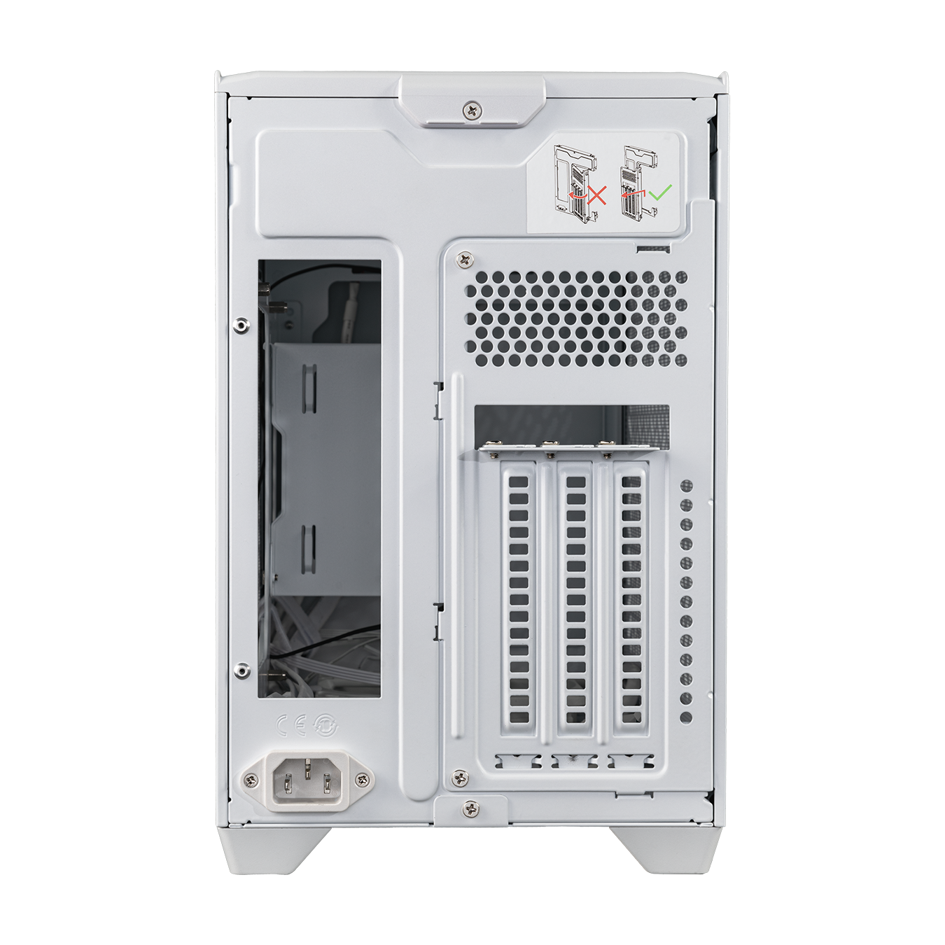 A large main feature product image of Cooler Master NR200P V2 SFF 18.2L Mini-ITX Case (White)