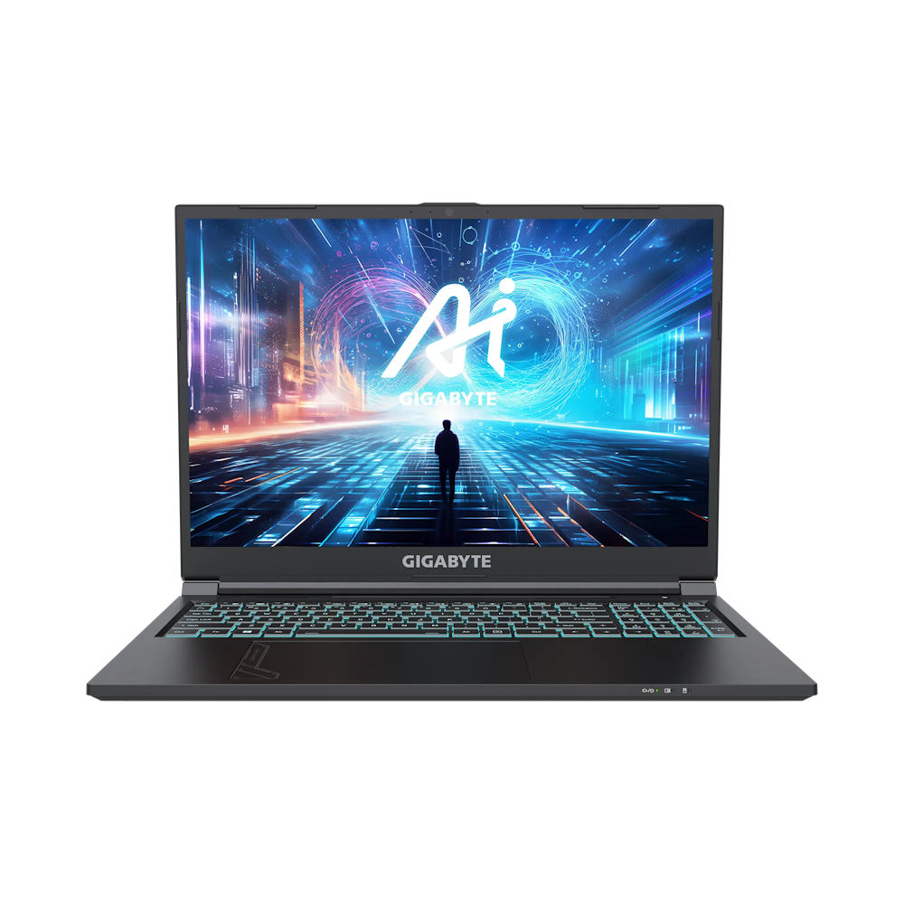 A large main feature product image of Gigabyte G6 (MF) - 16" 165Hz, 13th Gen i7, RTX 4050, 16GB/1TB - Win 11 Gaming Notebook
