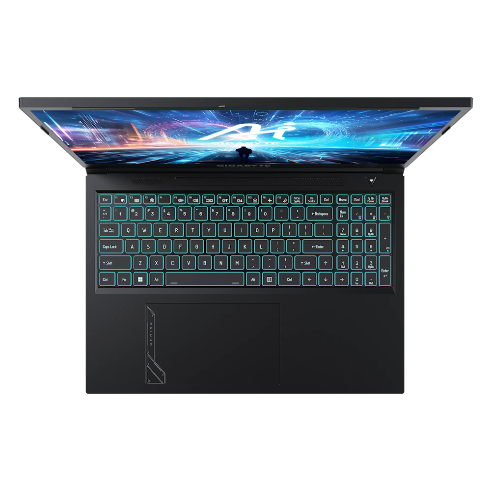 A large main feature product image of Gigabyte G6 (MF) - 16" 165Hz, 13th Gen i7, RTX 4050, 16GB/1TB - Win 11 Gaming Notebook