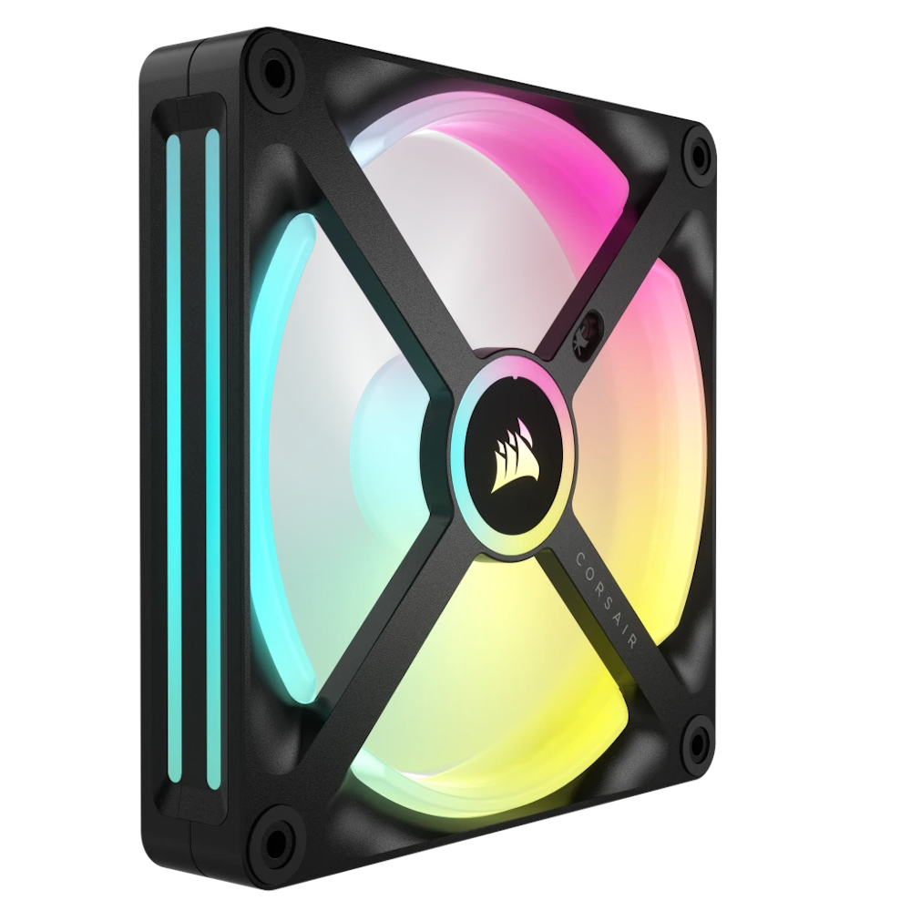 A large main feature product image of EX-DEMO Corsair iCUE LINK QX140 RGB 140mm PWM Dual Fan Kit - Black