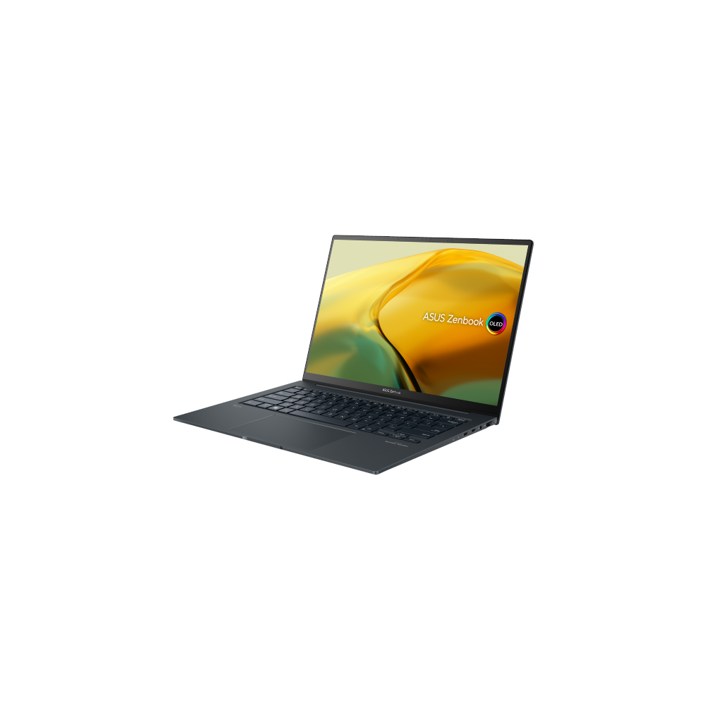 A large main feature product image of ASUS Zenbook 14X OLED UX3404VC-M9204X 14.5" 120Hz 13th Gen i9 13900H RTX 3050 Win 11 Pro Notebook