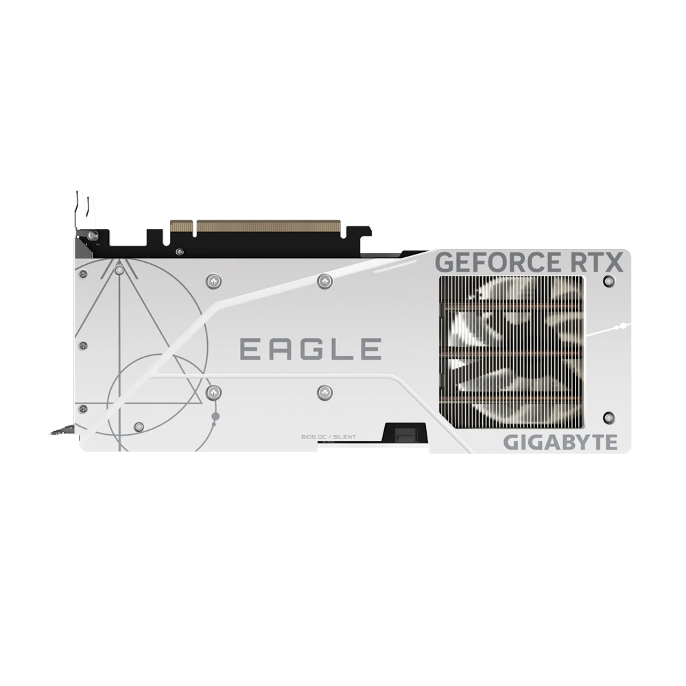 A large main feature product image of Gigabyte GeForce RTX 4060 Ti Eagle OC Ice 8GB GDDR6