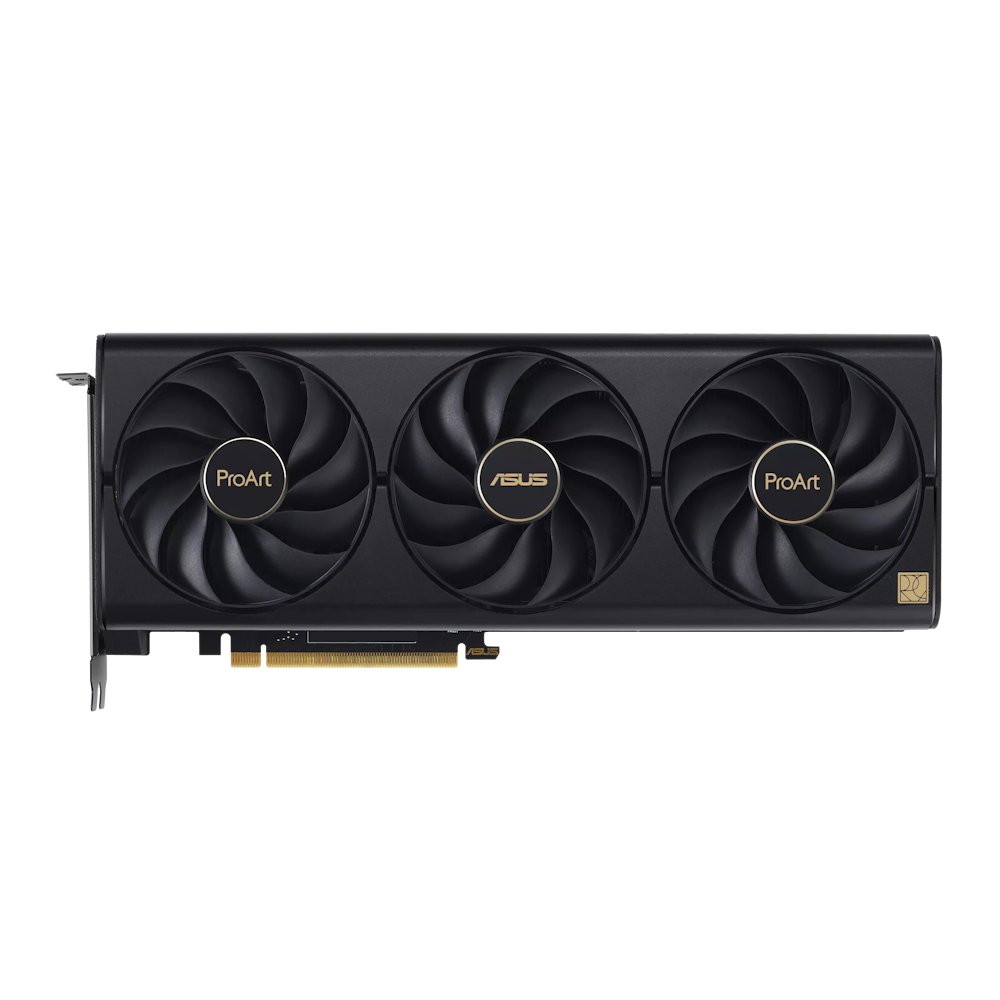 A large main feature product image of ASUS GeForce RTX 4070 Ti SUPER ProArt OC 16GB GDDR6X