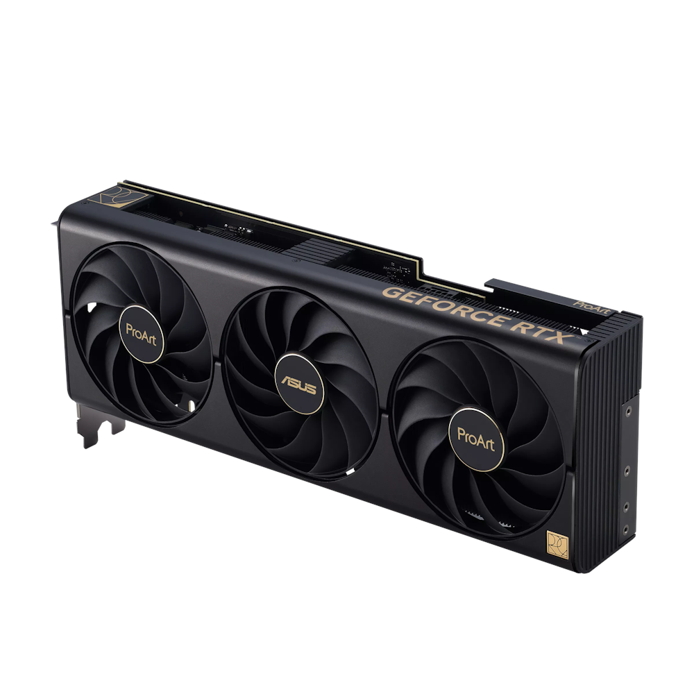 A large main feature product image of ASUS GeForce RTX 4070 Ti SUPER ProArt OC 16GB GDDR6X