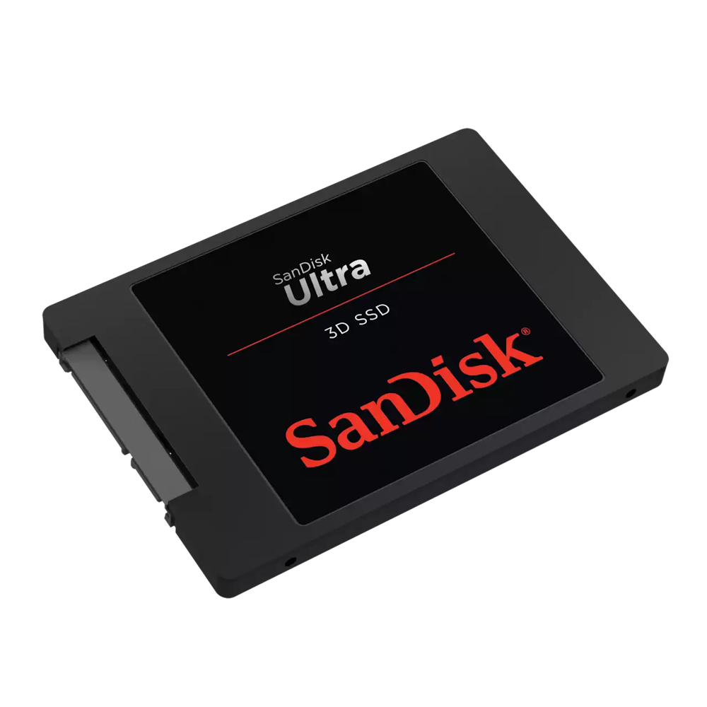 A large main feature product image of SanDisk Ultra 3D SATA III 2.5" SSD - 1TB
