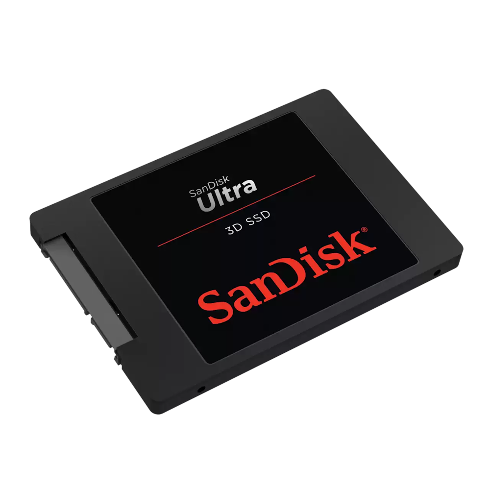 A large main feature product image of SanDisk Ultra 3D SATA III 2.5" SSD - 500GB
