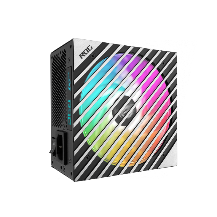 A large main feature product image of ASUS ROG Loki 1200W Titanium PCIe 5.0 SFX-L Modular PSU