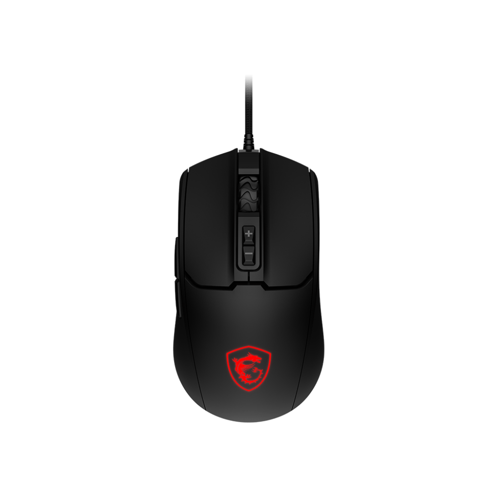 A large main feature product image of MSI Forge GM100 Gaming Mouse
