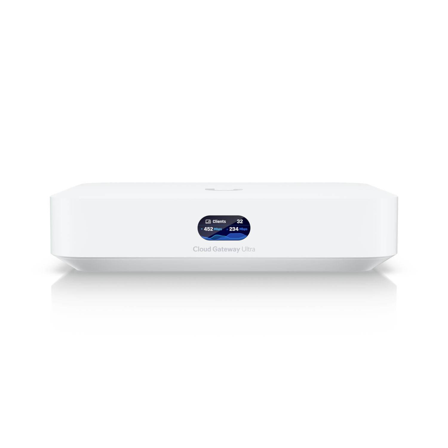 A large main feature product image of Ubiquiti UniFi Cloud Gateway Ultra Router