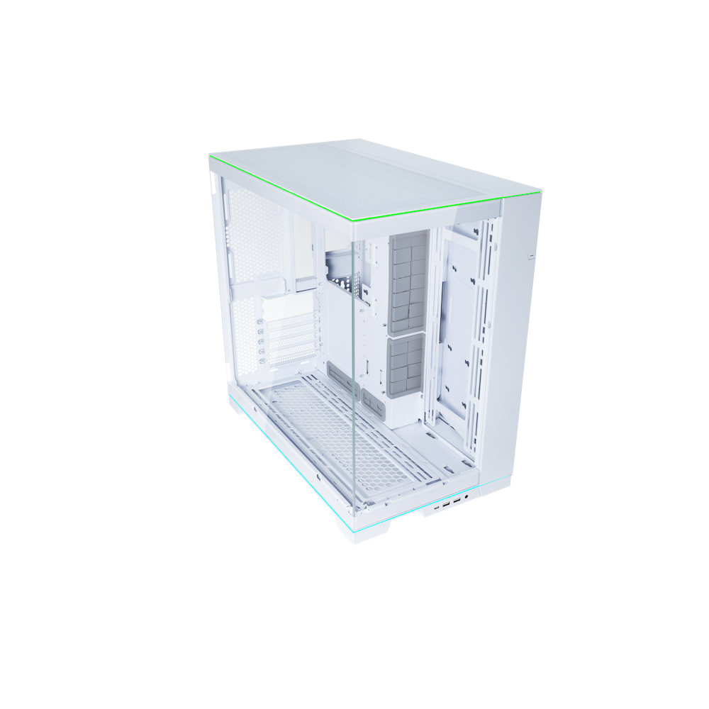 A large main feature product image of EX-DEMO Lian Li O11D EVO RGB Mid Tower Case - White