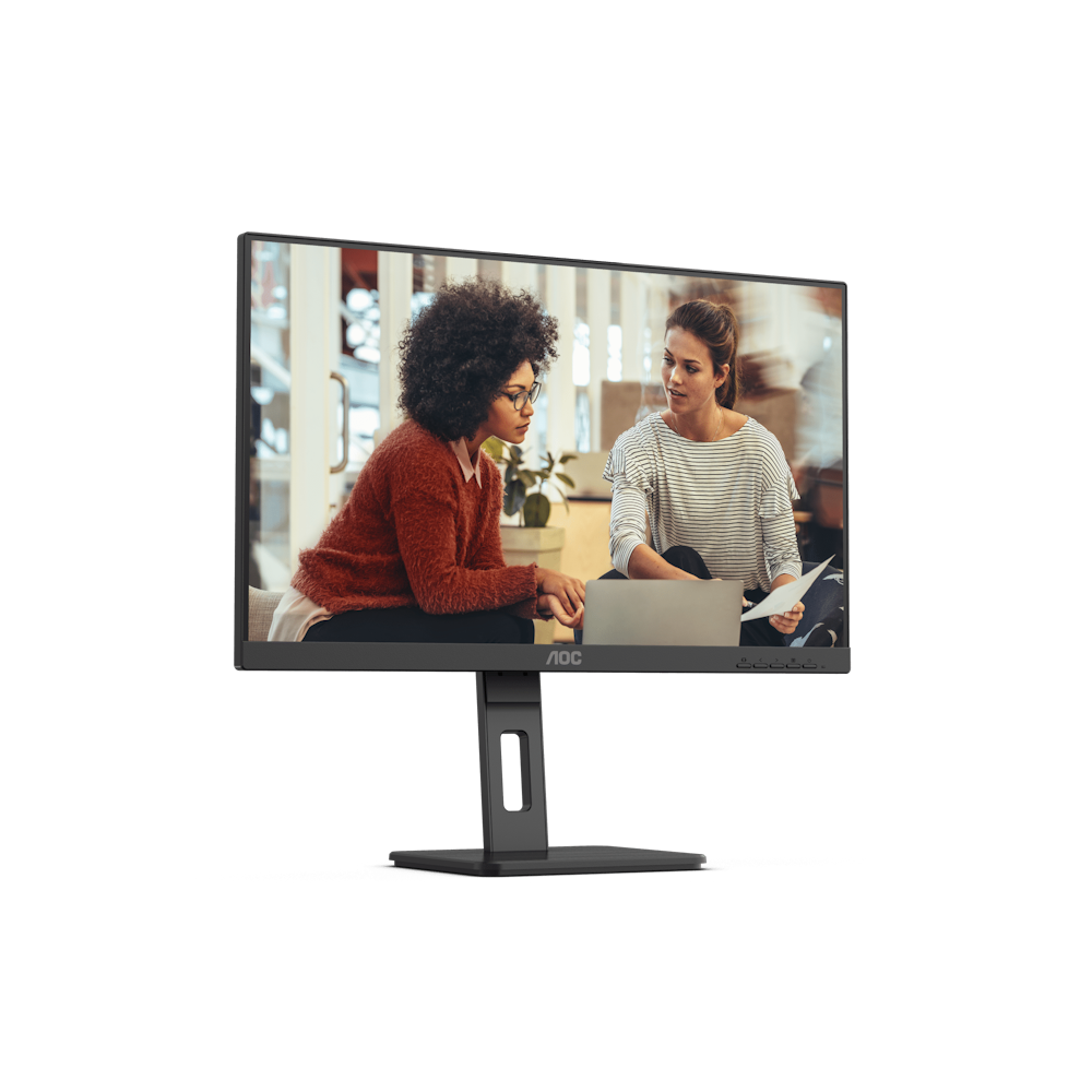 A large main feature product image of AOC 24E3QAF - 23.8" FHD 75Hz IPS Monitor