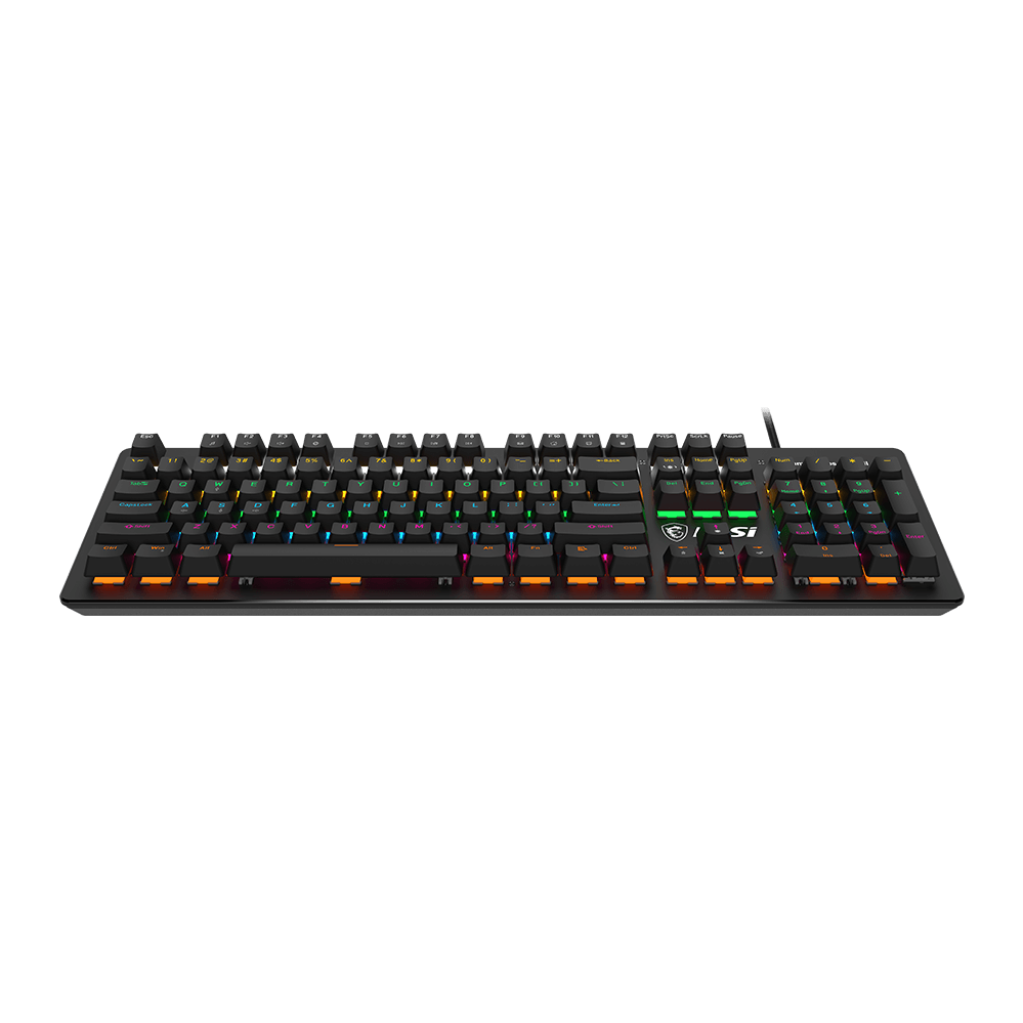 A large main feature product image of MSI Forge GK300 RGB Mechanical Gaming Keyboard - Blue Switch