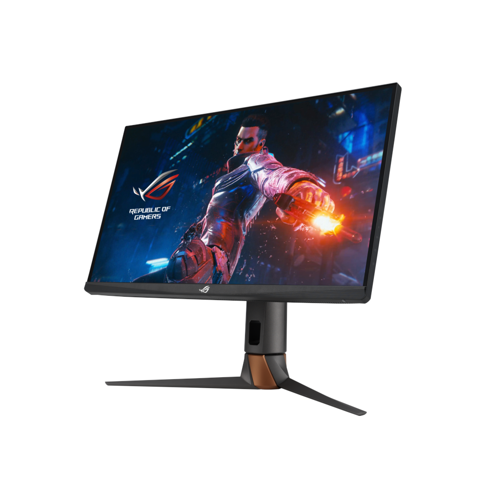 A large main feature product image of EX-DEMO ASUS ROG Swift PG27AQN 27" QHD 360Hz IPS Monitor