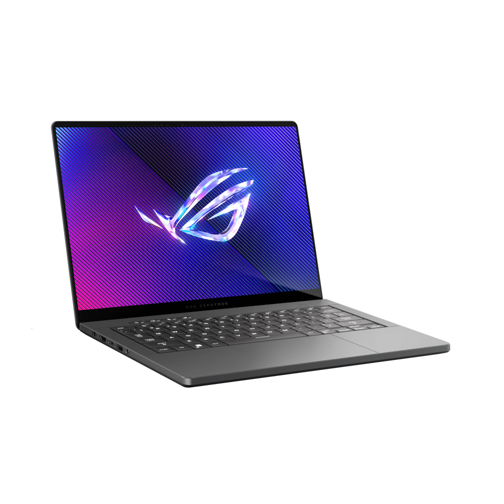 A large main feature product image of ASUS ROG Zephyrus G14 (GA403) - 14" 120Hz, Ryzen 9, RTX 4060, 16GB/1TB - Win 11 Gaming Notebook