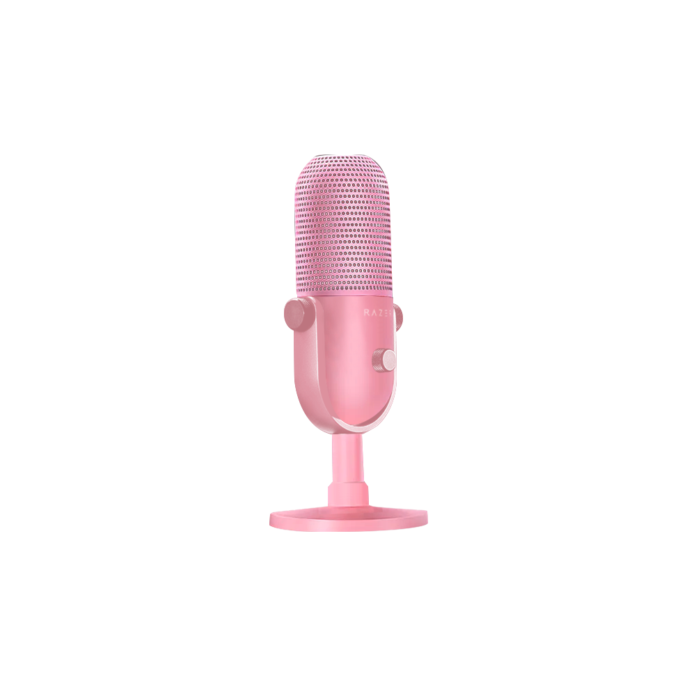 A large main feature product image of Razer Seiren V3 Chroma - RGB USB Microphone with Tap-to-Mute (Quartz Pink)