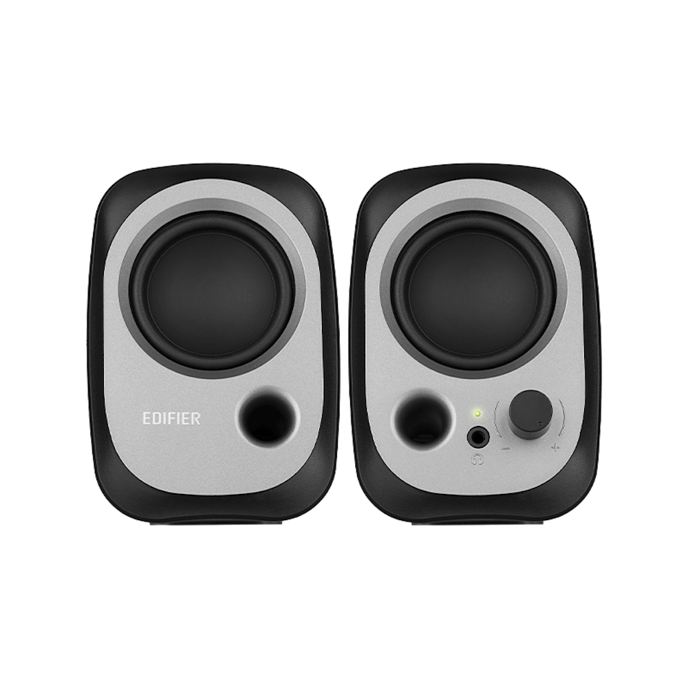 A large main feature product image of Edifier R12U - USB Stereo Speakers (Black)