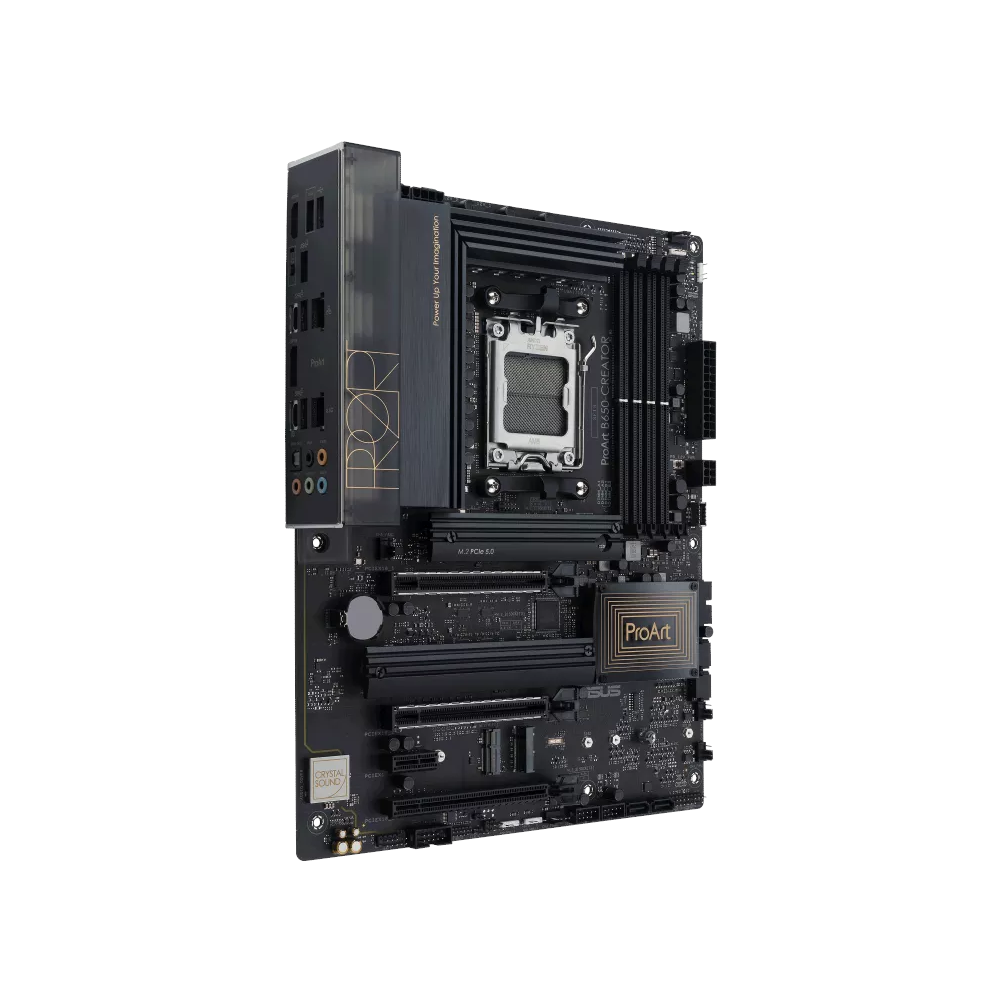 A large main feature product image of EX-DEMO ASUS ProArt B650-Creator AM5 ATX Desktop Motherboard