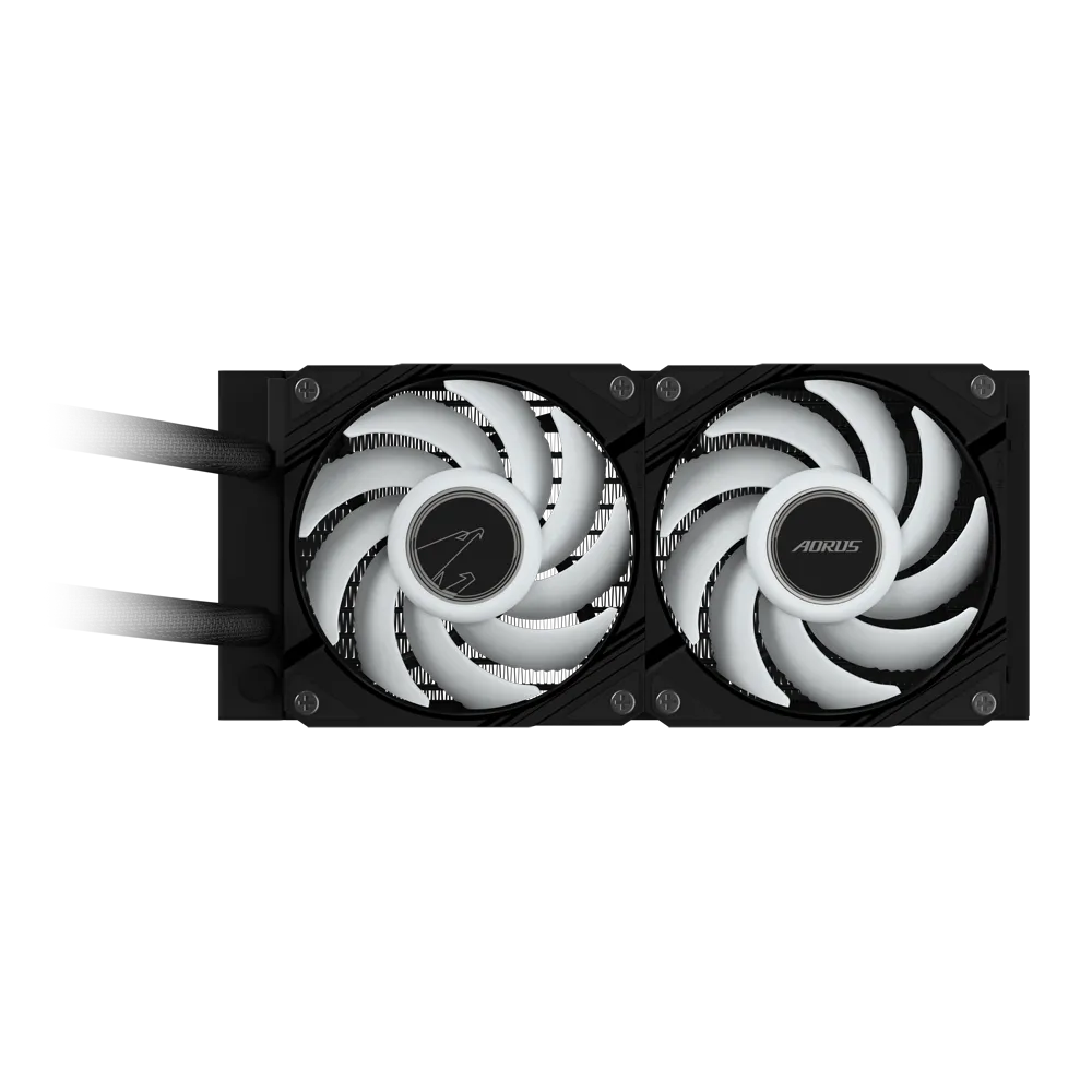 A large main feature product image of Gigabyte AORUS WATERFORCE II 240 240mm AIO Liquid Cooler