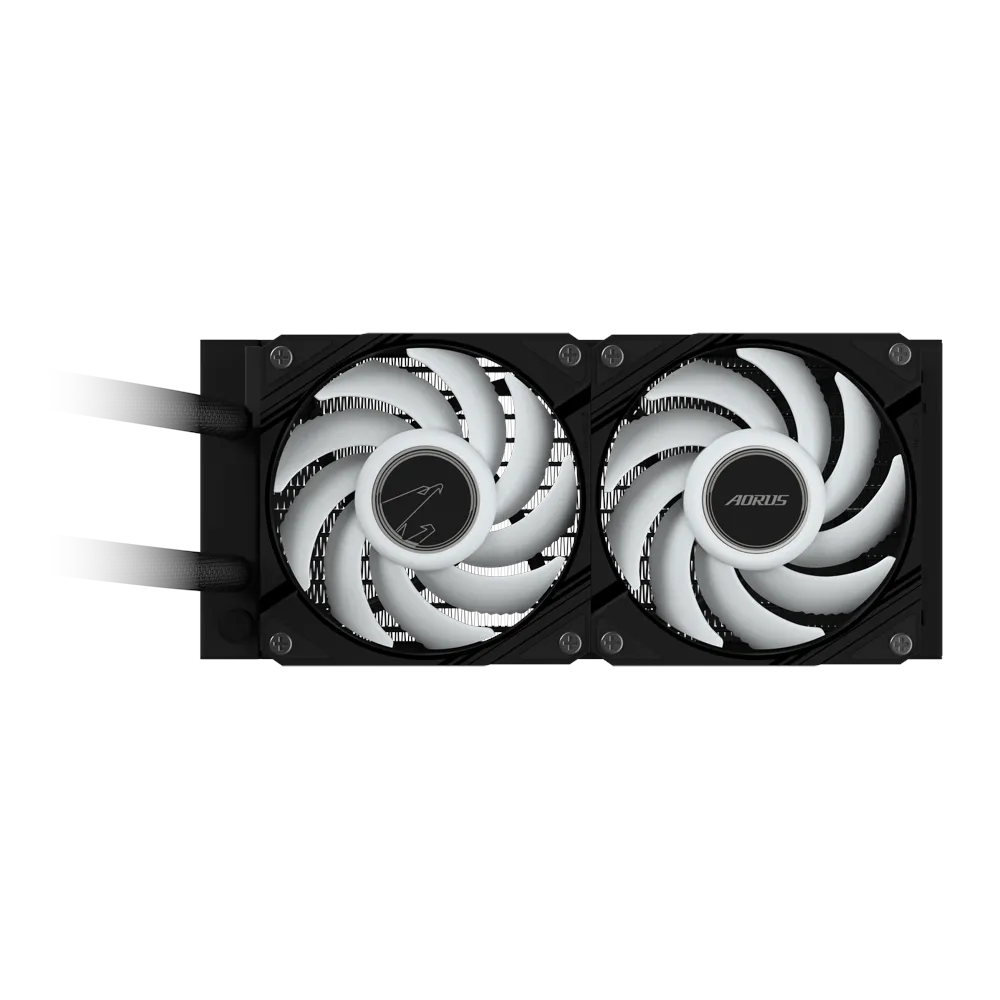 A large main feature product image of Gigabyte AORUS WATERFORCE II 240 240mm AIO Liquid Cooler