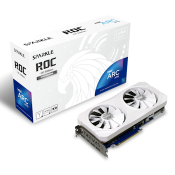 Product image of SPARKLE Intel Arc A770 ROC LUNA OC 16GB GDDR6 - White - Click for product page of SPARKLE Intel Arc A770 ROC LUNA OC 16GB GDDR6 - White