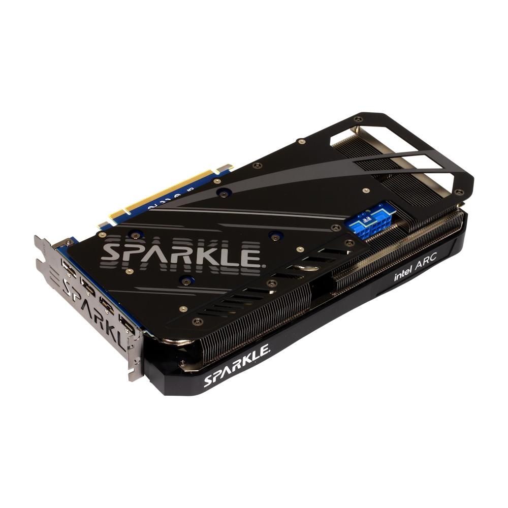 A large main feature product image of SPARKLE Intel Arc A770 ROC OC 16GB GDDR6 - Black