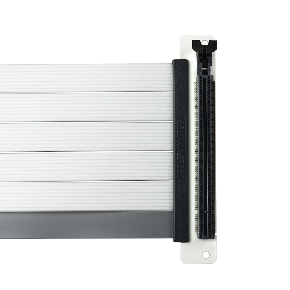 A large main feature product image of EX-DEMO Cooler Master MasterAccessory PCIe 4.0 x16 200mm V2 Riser Cable - White