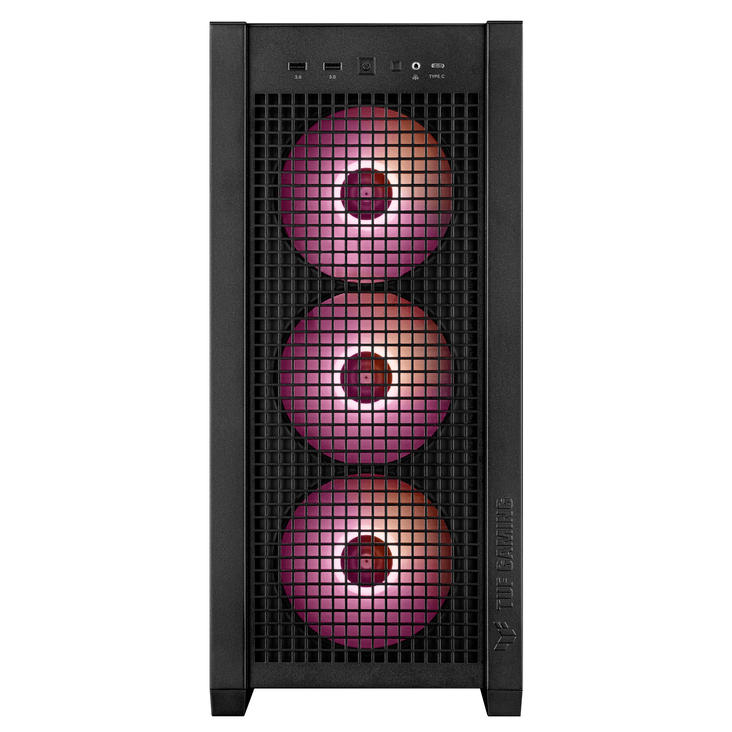 A large main feature product image of ASUS TUF Gaming GT302 ARGB Mid Tower Case - Black