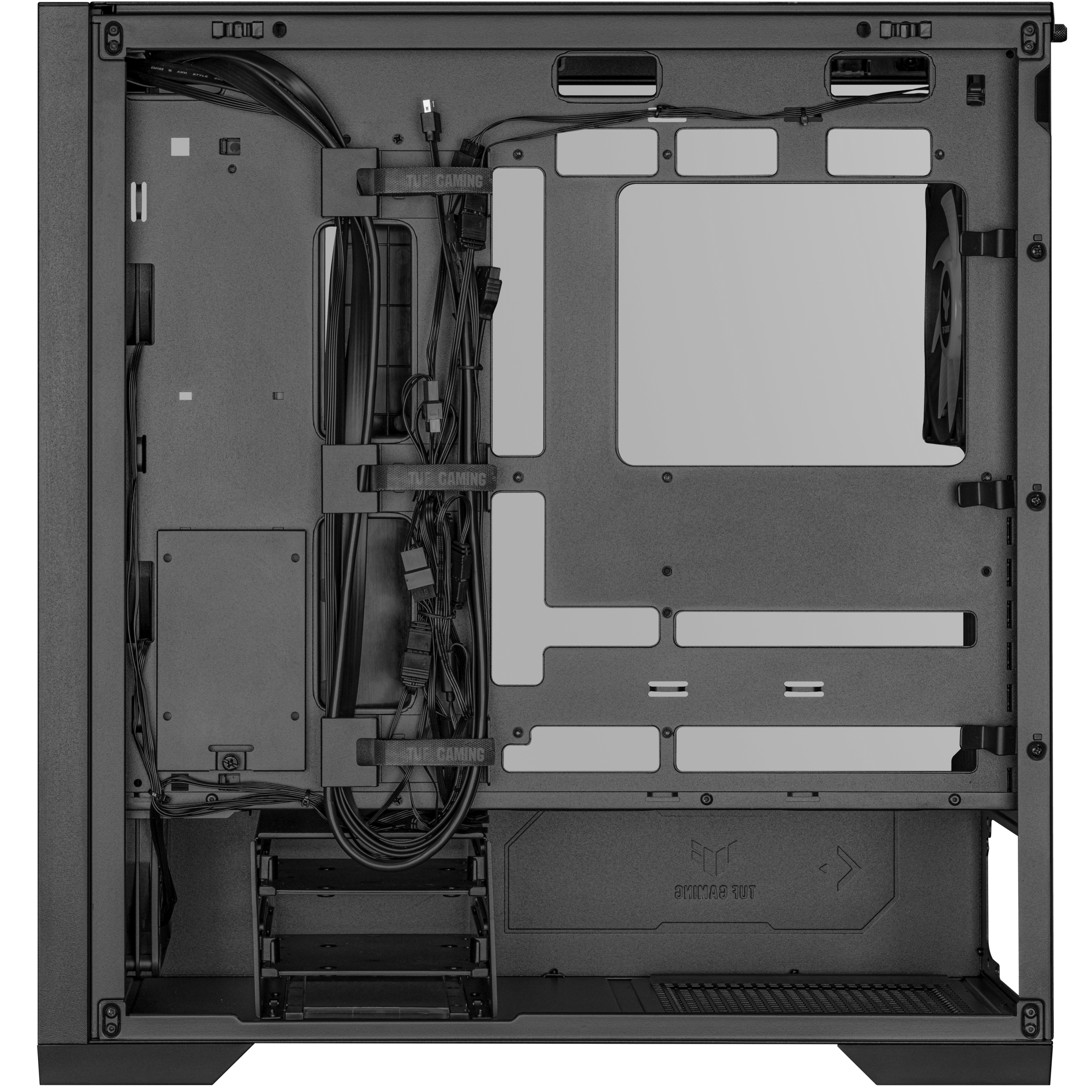 A large main feature product image of ASUS TUF Gaming GT302 ARGB Mid Tower Case - Black