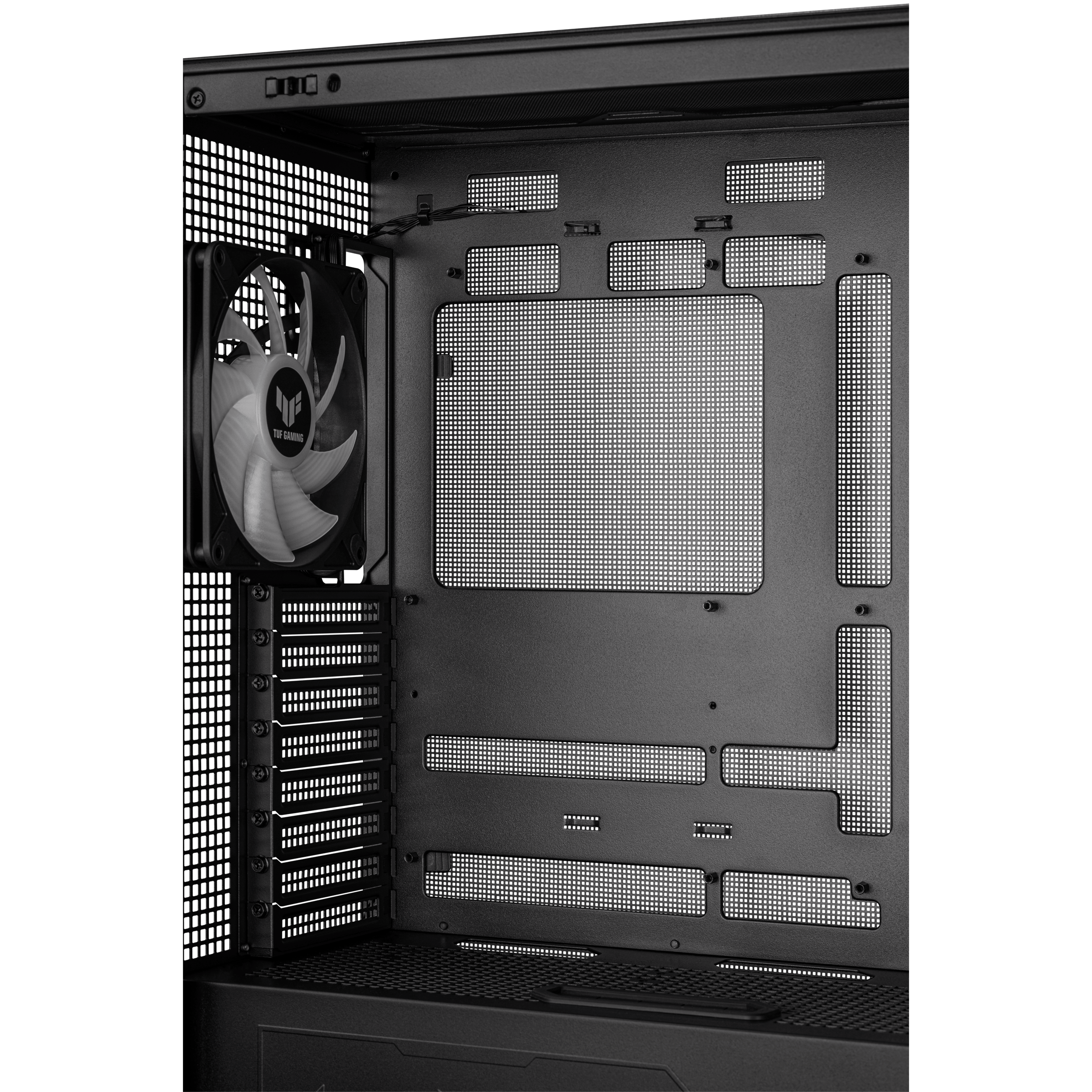 A large main feature product image of ASUS TUF Gaming GT302 ARGB Mid Tower Case - Black