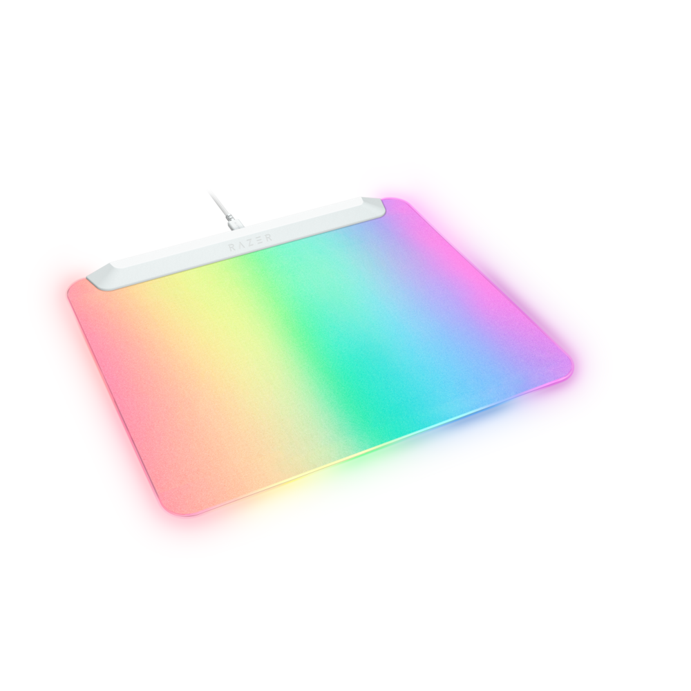 A large main feature product image of Razer Firefly V2 Pro - Multi-Zone Chroma Gaming Mouse Mat (White)