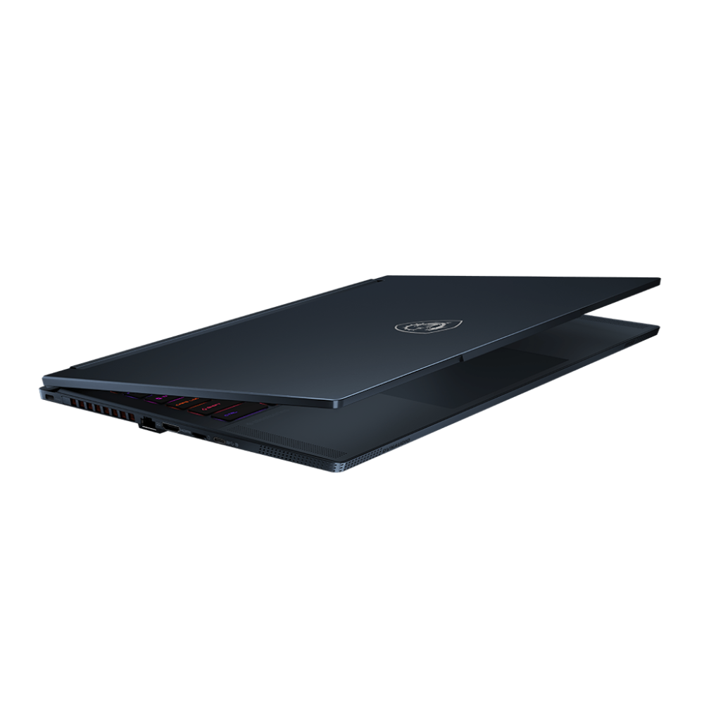 A large main feature product image of MSI Stealth 16 AI Studio (A1V) - 16" 120Hz, Core Ultra 9, RTX 4080, 32GB/2TB - Win 11 Gaming Notebook