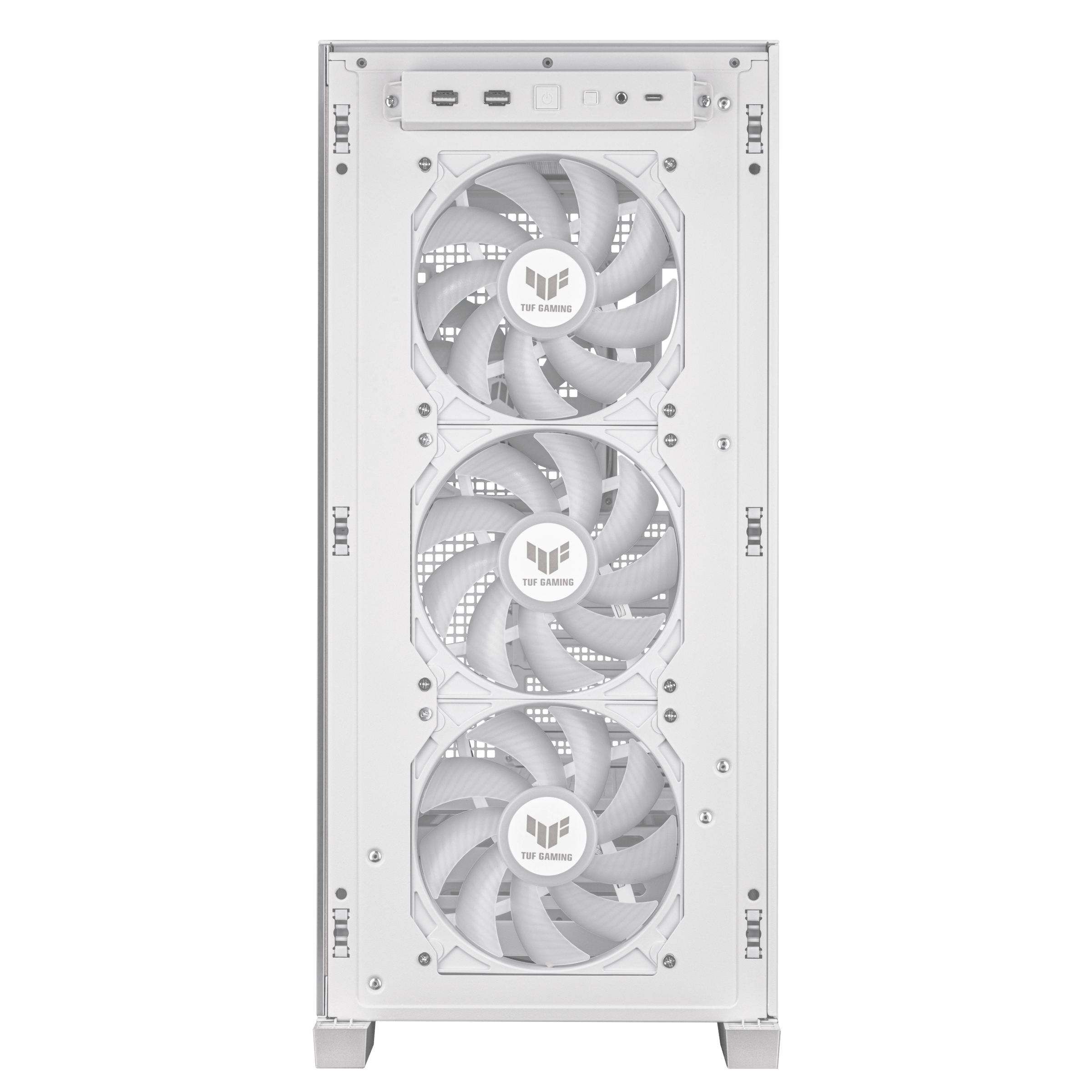 A large main feature product image of ASUS TUF Gaming GT302 ARGB Mid Tower Case - White