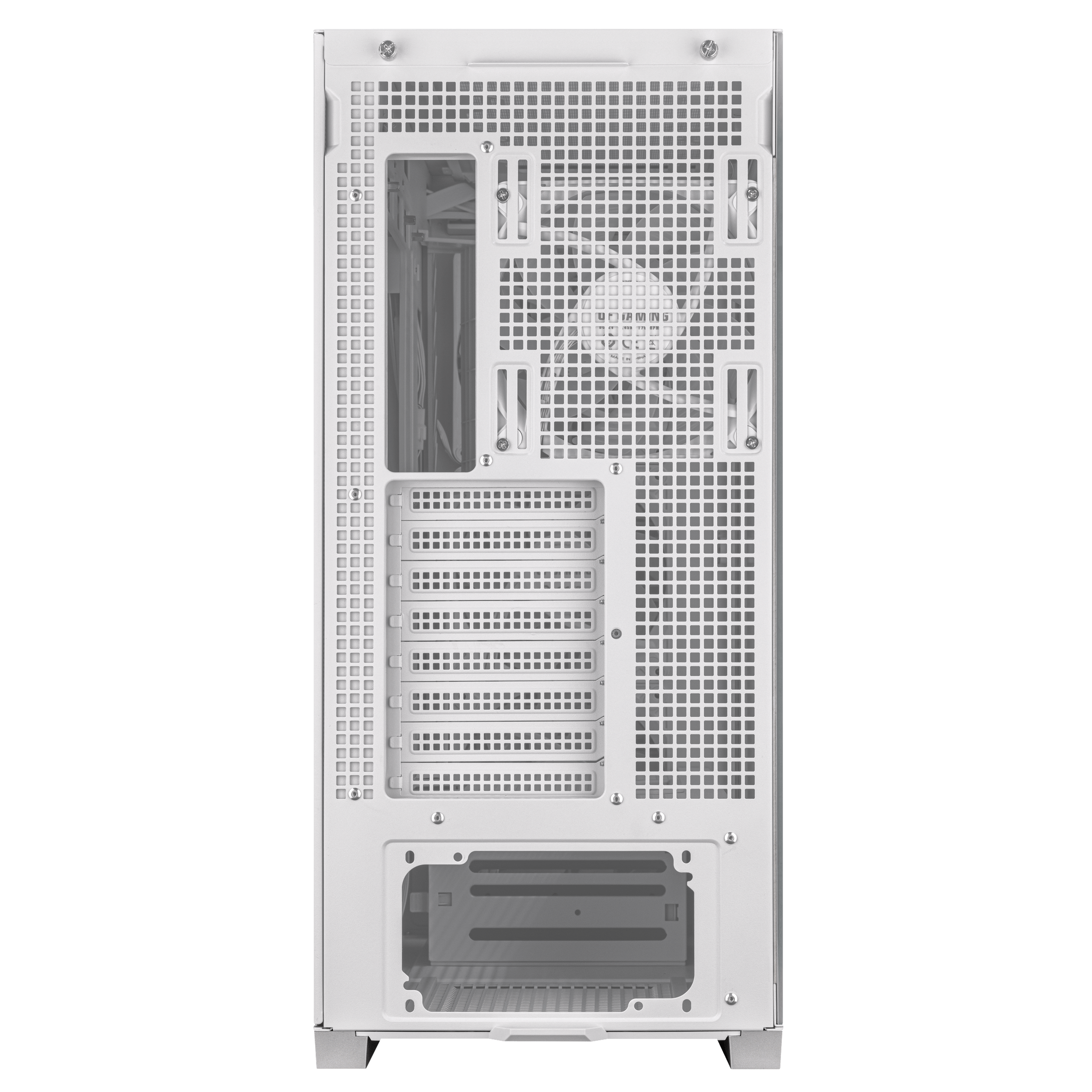 A large main feature product image of ASUS TUF Gaming GT302 ARGB Mid Tower Case - White