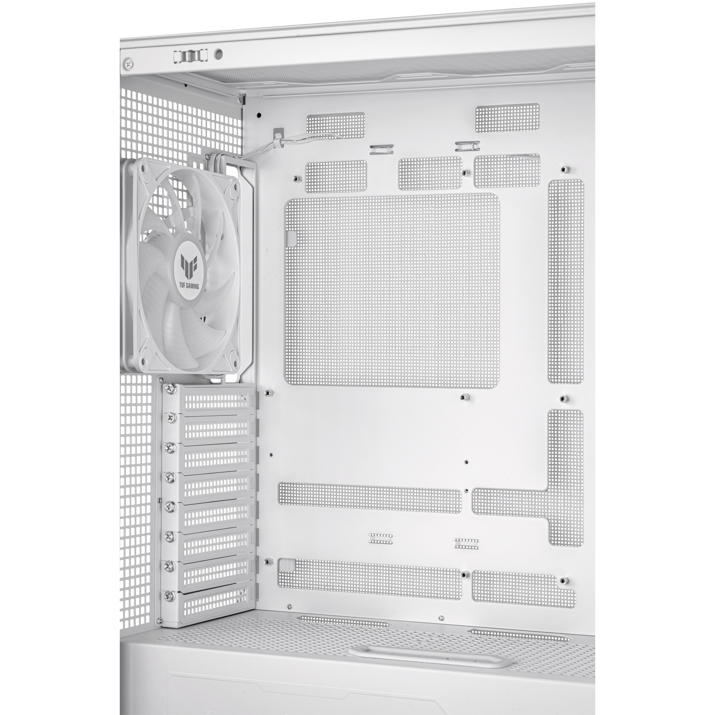 A large main feature product image of ASUS TUF Gaming GT302 ARGB Mid Tower Case - White