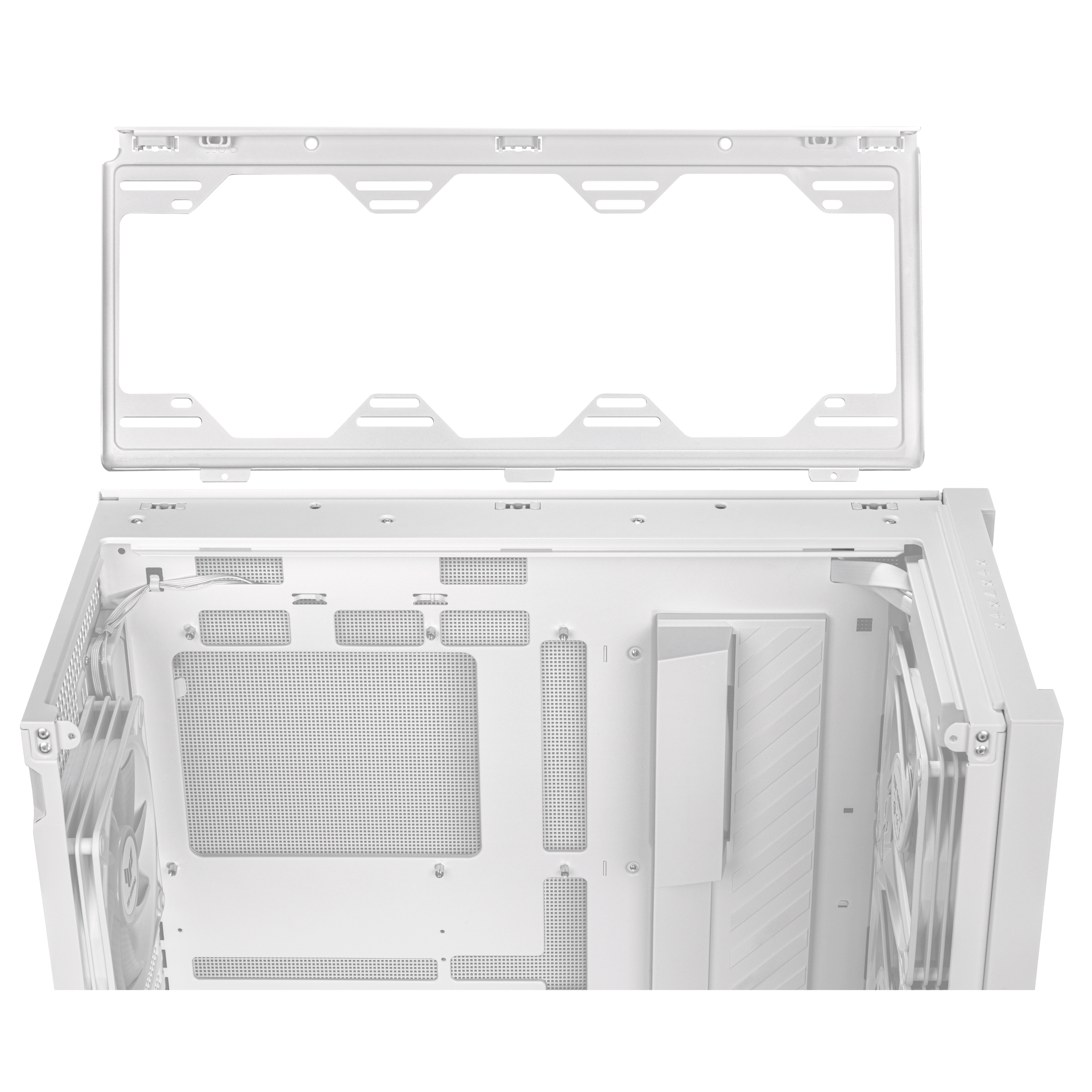 A large main feature product image of ASUS TUF Gaming GT302 ARGB Mid Tower Case - White