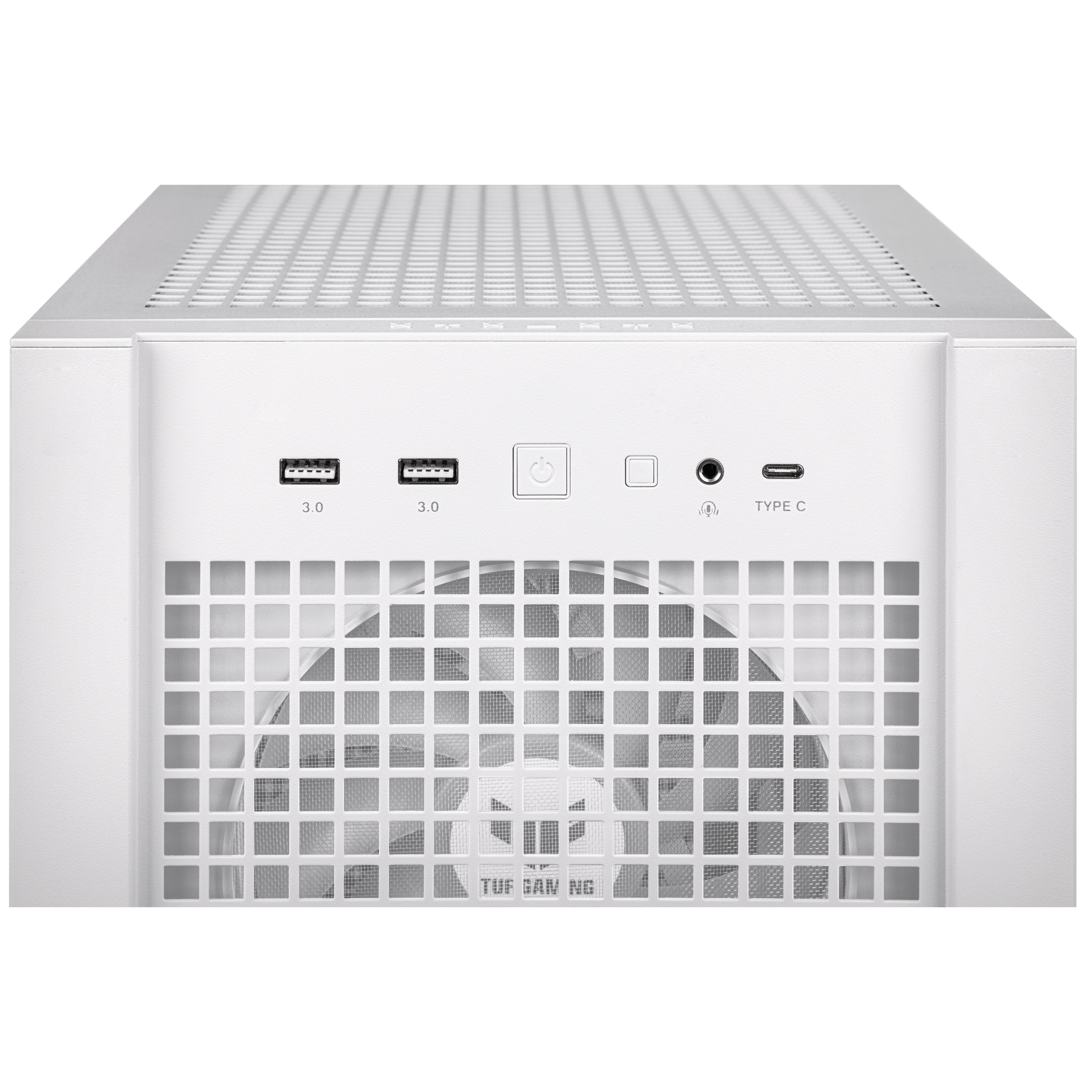 A large main feature product image of ASUS TUF Gaming GT302 ARGB Mid Tower Case - White