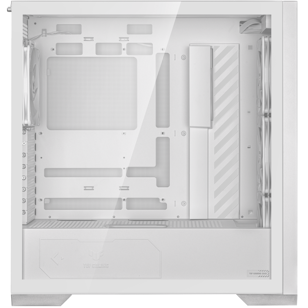 A large main feature product image of ASUS TUF Gaming GT302 ARGB Mid Tower Case - White