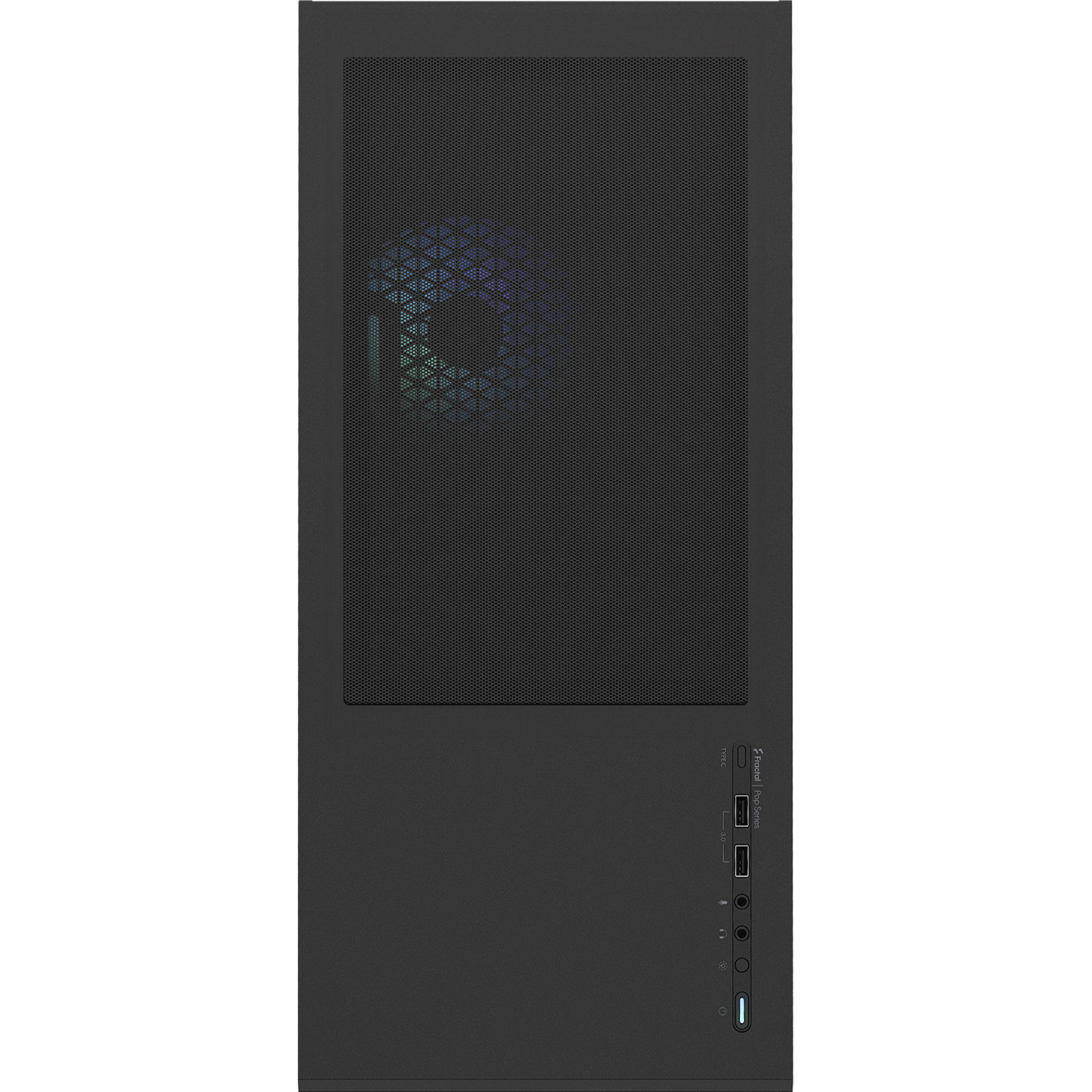 A large main feature product image of Fractal Design Pop Air RGB TG Clear Tint Mid Tower Case (Black)