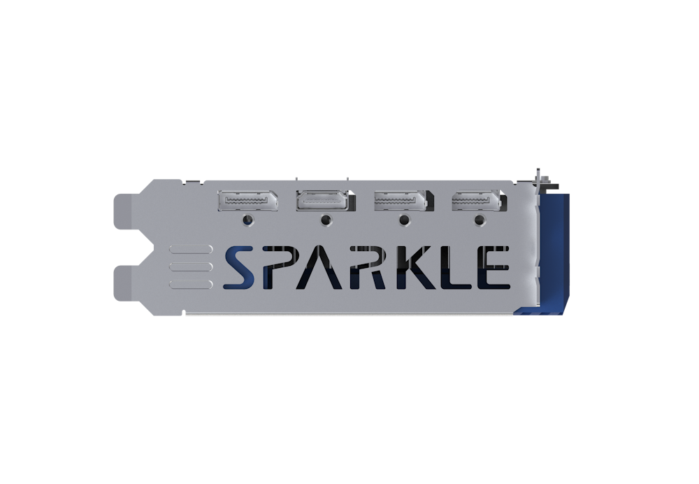 A large main feature product image of EX-DEMO SPARKLE Intel Arc A380 ELF 6GB GDDR6