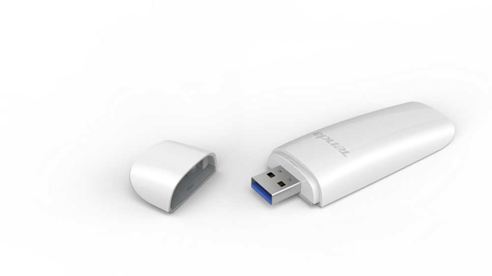 A large main feature product image of EX-DEMO Tenda U18 AX1800 WiFi 6 Dual Band USB Adapter