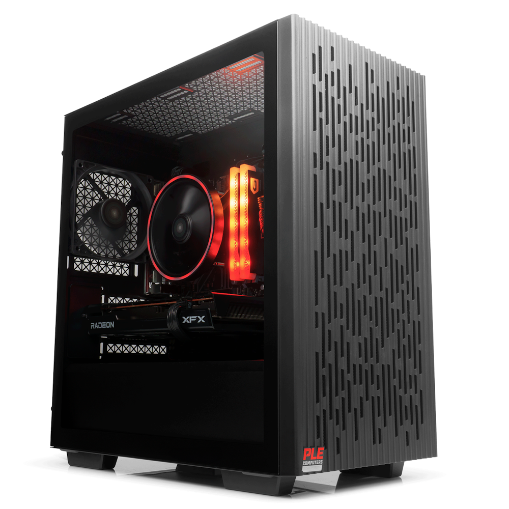 A large main feature product image of EX-DEMO PLE Matrix RX 7600 Prebuilt Ready To Go Gaming PC