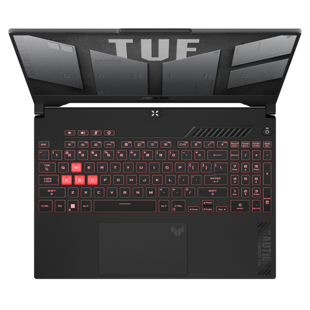 A large main feature product image of ASUS TUF Gaming A15 (FA507) - 15.6" Ryzen 5, RTX 4060, 16GB/1TB - Win 11 Notebook