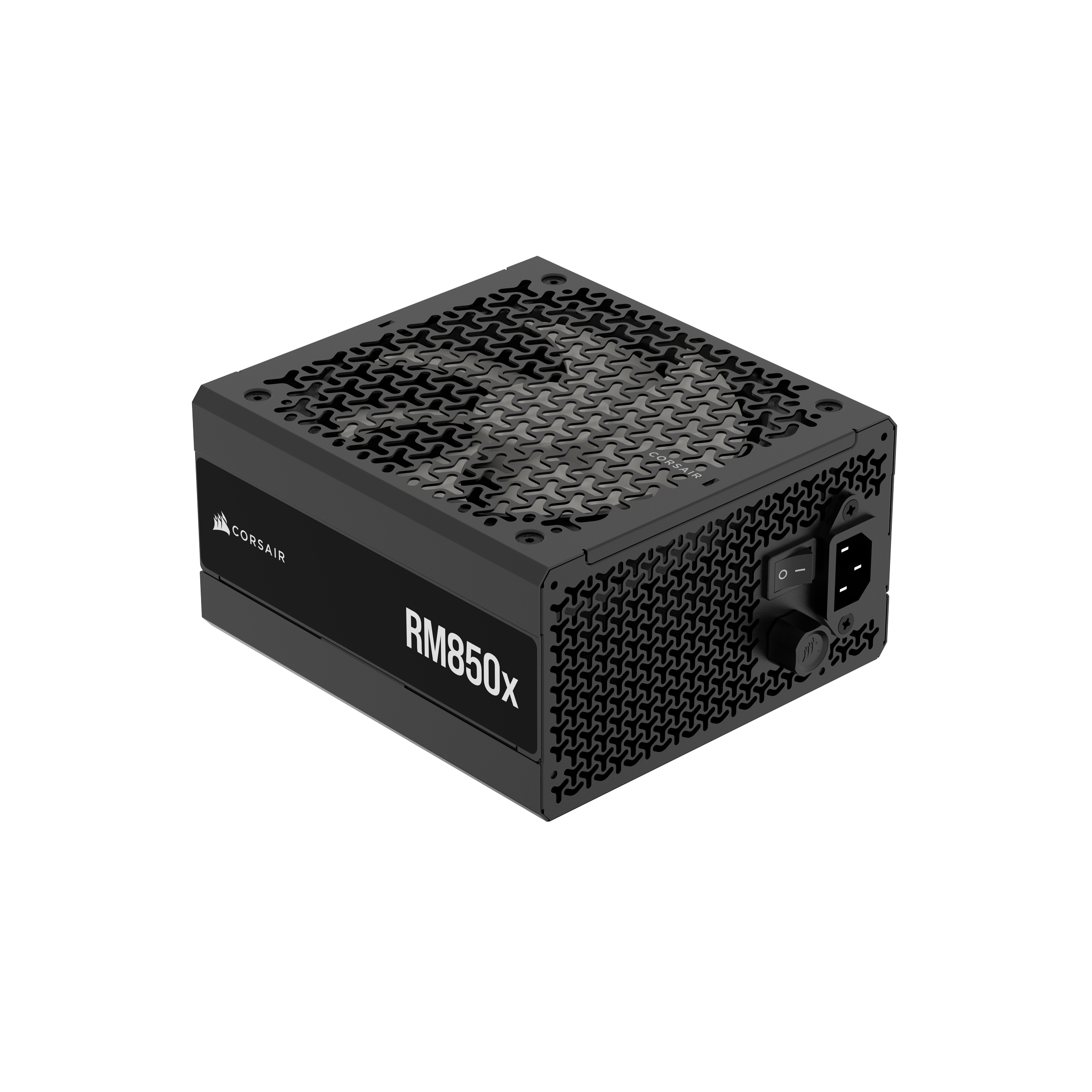 A large main feature product image of Corsair RM850x - 850W Gold ATX 3.1 PCIe 5.1 Modular PSU